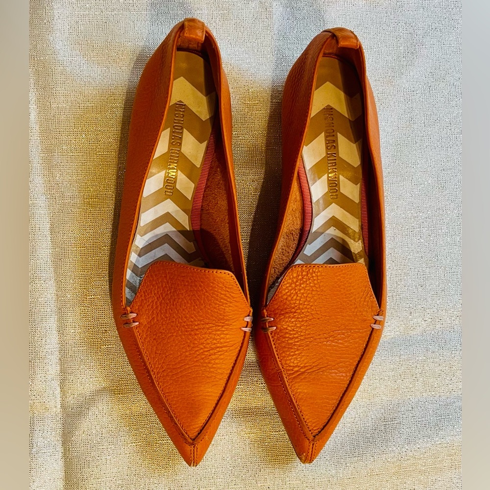 Nicholas Kirkwood Beya Orange Loafers (39 IT) 8 US - Picture 1 of 10